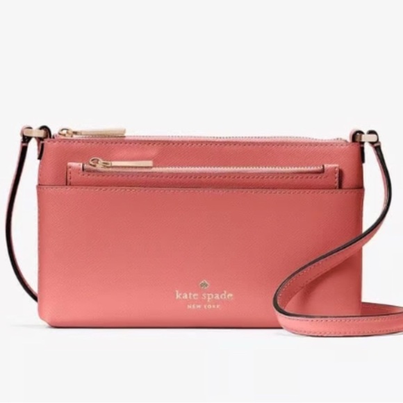 Kate Spade Sadie Saffiano Leather Crossbody Bag | Peach Nectar | NWT - Picture 1 of 12